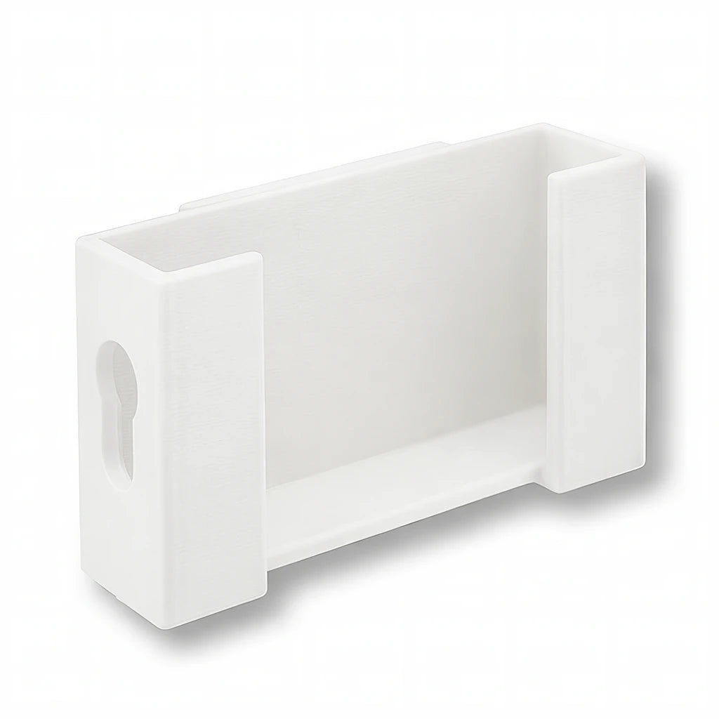 Phone Caddy Attachment in white. Attaches to The Paddle Saver™.