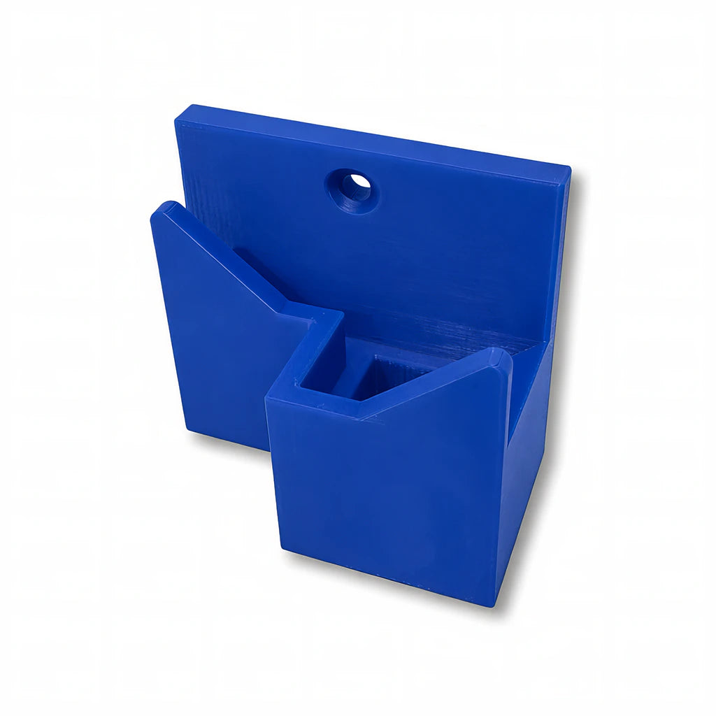 Wall Mount Adapter in blue. Compatible with all fence mounted Paddle Saver™ products.