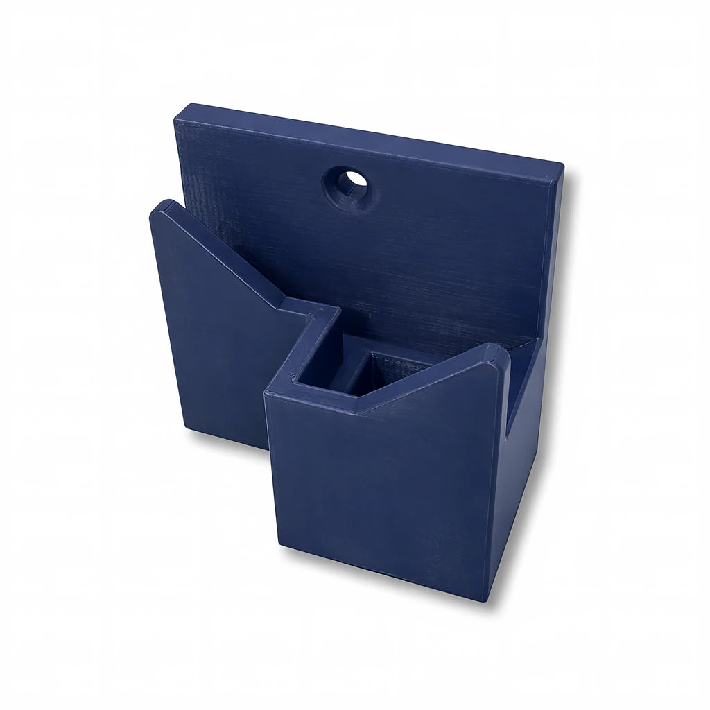 Wall Mount Adapter in dark blue. Compatible with all fence mounted Paddle Saver™ products.