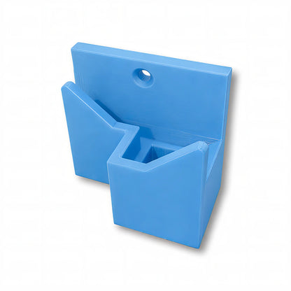 Wall Mount Adapter in light blue. Compatible with all fence mounted Paddle Saver™ products.