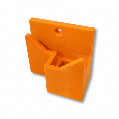 Wall Mount Adapter in orange. Compatible with all fence mounted Paddle Saver™ products.